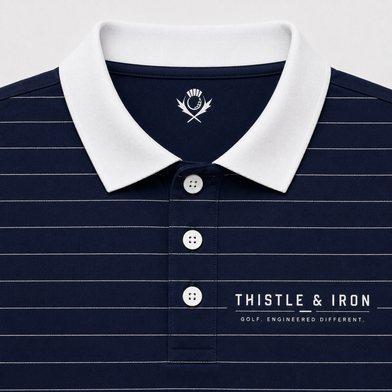 Founders Pinstripe Polo - Drop 001