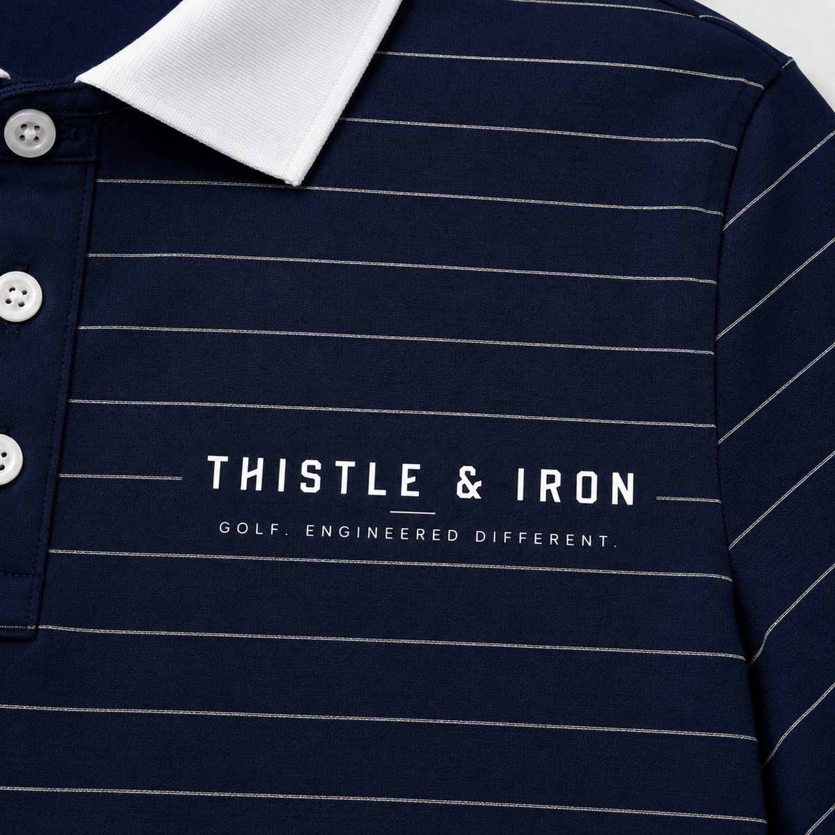 Founders Pinstripe Polo - Drop 001