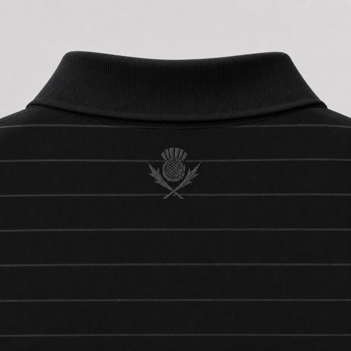Founders Pinstripe Polo - Blackout