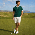 Founders Pinstripe Polo - Racing Green