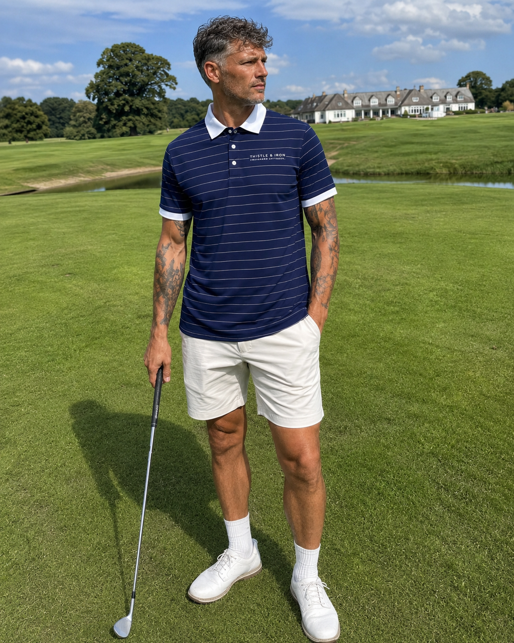 Founders Pinstripe Polo - Drop 001